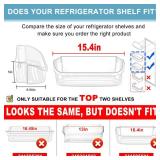 2 PACK Upgraded 240356402 Refrigerator Door Bin Replacement for Frigi.daire Refrigerator Door Shelf Parts LFSS2612TF0 LFSS2612TE0 FFSS2615TE0 Door Shelf Shelves By AMI PARTS (Length 15.38\")