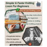 UCDRMA Knitting Loom Kit 35PC Scarf Loom Knitting Kit for Beginners, Quick Loom Knitting for Beginners Adult Contain Instructions, Pom Pom Maker and Yarn for Crochet Blanket Kit