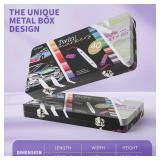 SAVZJSD 40 Colors Alcohol Markers, Premium Dual Tip Markers Set with Metal Box for Artists, Adults in Coloring & Painting (Brush & Fine