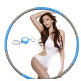 NEOWEEK 2lb Exercise Hoops for Adults, Adjustable Hoola Weighted Hoop, Detachable Section Soft Fitness Hoop for Weight Loss, Fat Burning, Home Gym Core Workout
