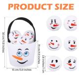 Aneco 26 Pieces Snow Toy Set - 2.8 Inch Plush Snowmen Balls With 2 Snowman Bags for First Snow Fight - Fun Realistic Smile Face Toys for Christmas Winter Indoor Outdoor Party Game