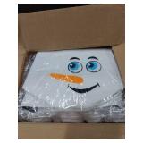 Aneco 26 Pieces Snow Toy Set - 2.8 Inch Plush Snowmen Balls With 2 Snowman Bags for First Snow Fight - Fun Realistic Smile Face Toys for Christmas Winter Indoor Outdoor Party Game