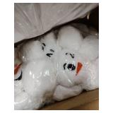 Aneco 26 Pieces Snow Toy Set - 2.8 Inch Plush Snowmen Balls With 2 Snowman Bags for First Snow Fight - Fun Realistic Smile Face Toys for Christmas Winter Indoor Outdoor Party Game