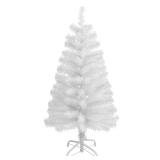 CCINEE 3Ft Artificial White Tabletop Hinged Christmas Tree with Metal Stand - 130 Branch Tips Mini Christmas Tree for Xmas Party Supplies Home Indoor Decoration