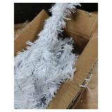 CCINEE 3Ft Artificial White Tabletop Hinged Christmas Tree with Metal Stand - 130 Branch Tips Mini Christmas Tree for Xmas Party Supplies Home Indoor Decoration