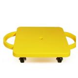 GSE Games & Sports Expert Yellow Gym Floor Scooter Board with Handles, Sitting Scooter for Kids Indoor Play, Fun Scoot Board