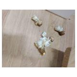 Bucherry 11 Pcs Mini Christmas Nativity Set Little People Nativity Set Nativity Scene with Light Miniature Manger 10 Rearrangeable Figurines Decor Religious Figurines Christian Tabletop Decor (White)