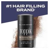 Toppik Hair Building Fibers, Medium Brown, 12g Fill In Fine or Thinning Hair, Instantly Thicker, Fuller Looking, 9 Shades for Men & Women, Keratin Protein Formula