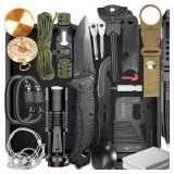 Survival Kits, Hiking and Camping Essentials, Emergency Survival Gear, Gifts for Men, Gifts for Dad, Husband, Teenagers, Cool Fishing and Hunting Gadgets, Christmas and Birthday Gifts