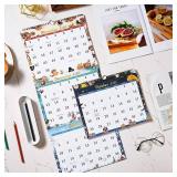 Calendar 2026-2027 - Wall Calendar 2026-2027, April 2026 - July 2027, 11.3\" x 25.98\", 3 Month Calendar Display (Folded in a Month), 3 Month Wall Calendar with Thick Paper, 12 Different Patterns