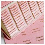 UPAFEXXI-Leather Bible Tabs, Bible Tabs for Women and Men(Gold Foil Lettering) Large Print Stickers, Easy to Read and Apply, 80 Chapters Labels for Easy Navigation(Pink)