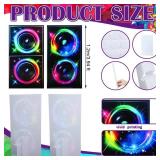 Beeveer 2 Pcs 4 ft 80s 90s Boom Box Cardboard Cutout Life Size Back to 1980s 1990s Theme Party Decorations Hip Hop Retro Music Neon DJ Speaker Photo Props Stand up for Birthday Party Decor Supplies