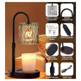 GOIUEDBZ Candle Warmer Lamp Electric Timer: Dimmable Candles Warming Lamps - Height Adjustable Burner Jar - No Flame Scented Melts Wax - All Candle Jars Home Decor Table Light