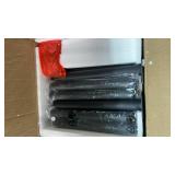 TUTOTAK Tall Round Side Table, Small End Table, Set of 2, Beside Table, Drink Table, Pedestal Side Table, livingroom, Black TB01BK0652