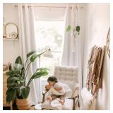 NICETOWN White 100% Blackout Curtains for Windows, Super Heavy-Duty Black Lined Total Darkness Drapes for Bedroom, Privacy Assured Window Treatment for Patio (Pack of 2, 52 inches W x 108 inches L)