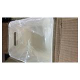 Ohmlove 4 Packs Storage Bins with Bamboo Lids - Plastic Storage Containers with Lids Stackable Storage Boxï¼Storages Baskets for Organizing Desktop Closet Playroom Classroom Office,White