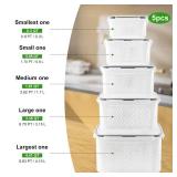 5 PCS Large Fruit Containers for Fridge - Leakproof Food Storage Containers with Removable Colander - Dishwasher & microwave safe Produce Containers Keep Fruits, Vegetables, Berry, Meat Fresh longer
