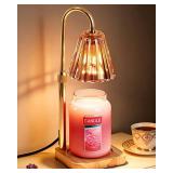 Marycele Candle Warmer Lamp with Timer for Yankee Candles, Adjustable Height Wax Melt Warmer, Birthday Gifts for Mom Women Sister, Vintage Amber Glass Lamp, Thanksgiving Decorations for Home Decor