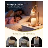 Marycele Candle Warmer Lamp with Timer for Yankee Candles, Adjustable Height Wax Melt Warmer, Birthday Gifts for Mom Women Sister, Vintage Amber Glass Lamp, Thanksgiving Decorations for Home Decor