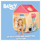 Pop N Fun Bluey Pop-Up Tent, Multicolor Easy Storage Pop Up Play Tent with Roll-Up Door & Peep Window, Indoor/Outdoor Toddler Playhouse for Ages 2+