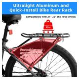 Generies Biking Universal Adjustable Bike High Capacity Cargo Rack Cycling Equipment Stand Footstock Bicycle Luggage Carrier Racks