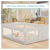 Besuhot Baby Playpen Baby Playard, Play Pen for Babies and Toddlers with Gate, 50x50 Fence, Sturdy Safety Playpen, Indoor & Outdoor Kids Activity Center
