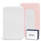 33x20x1.5 Breathable Crib Mattress Protector, Gel Memory Foam Toddler Mattress, Portable Crib Mattress Cover with Sheet for Mini Cribs & Baby Bassinet (Pink)
