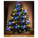 Patiobay Christmas Tree Topper Star Lighted with Colorful Christmas Light Cord, Built-in 6 Projected Patterns, 3D Glitter LED Rotating Lights for Party Holiday Xmas Decorations Gifts (Silver)