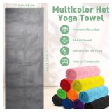 Breling 10 Pcs Hot Yoga Towels Bulk Non Slip Microfiber Anti Slip Absorbent Multicolor Wicking Pilates Yoga Mat Towel for Women Men Pilates, 27\" x 72\" (Classic)