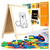 INNOCHEER Magnetic Letters and Numbers for Toddlers, Magnetic Board for Kids, ABC Alphabet Magnets, Educational Dry Erase Board - Whiteboard & Chalkboard for Toddlers Writing & Drawing Kids Toys