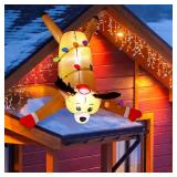 Colingmill 4 ft Christmas Inflatables Reindeer Decoration Outdoor Hangin