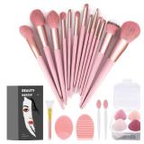 Koccido Makeup Brushes 22 Pcs Makeup Kit,Foundation Brush Eyeshadow Brush Make up Brushes Set (Pink, 22 Piece Set)