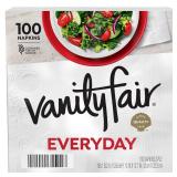 Vanity Fair Everyday Paper Napkins, 100 Count, Disposable Napkins Made Soft And Smooth For Everyday Meals