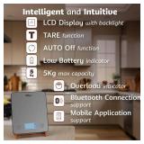 Bisonbody Smart Food Scale, Digital Kitchen Scale with App â Nutritional Calculator for Calories, Macros, Protein, 5 Units, LCD Display, Tare Function, Portion Control, for Cooking & Meal Prep