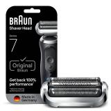 Braun Series 7 Electric Shaver Replacement Head, Easily Attach Your Shaver Head for a Shave as efficient as Day one, Compatible with New Generation Series 7 Shavers, 74S, Silver