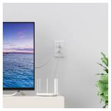 FGB 2 Pack Ethernet Wall Plate, 2 Port Keystone Wall Plate with Bracket and Cat7 Shielded RJ45 Keystone Coupler, Single Gang Ethernet Wall Plate with Mounting Bracket