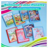 CMTOOP 8 Pack Reusable Water Coloring Books for Toddlers, Paint with Water Books,Mess-Free Coloring Book, Portable Educational Doodle Drawing Toy, Improving Children