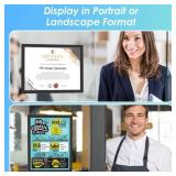 MaxGear Magnetic Sign Holder 8.5 x 11 Wall Mount, Self Adhesive Display Picture Frames with Strong Magnetic Border and Clear PVC, Document Poster Paper Holder for Home Office Store, 3 Pack