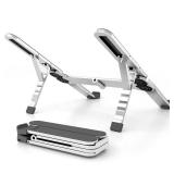 ZenRich Foldable Laptop Stand â Ergonomic Aluminum Riser with 6 Adjustable Heights, Compatible with MacBook, Dell, Asus, HP, Lenovo, Samsung, Razer, MSI (Up to 15.6