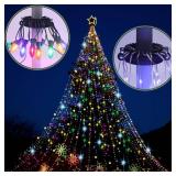 Menkxi 1 Pcs Christmas Tree Flag Pole Mega Topper Light Hook 7 x 5 x 1.75 Inch Christmas Tree Flag Pole Topper for Xmas Outdoor Decoration Patio Yard Holiday Party Supplies