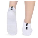 DEESEEUS Ankle Socks Athletic Running Low Cut Cushioned Anti-Blister Tab Sports Socks for Men Women 6 Pairs