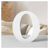 Zaruatu 6 Inch White Wood Letters Unfinished Wood Letters for Wall Decor Decorative Standing Letters White Block Letters for Wall Decoration for Craft Home Party Projects (O)