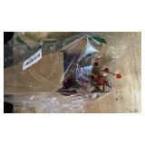 Rhytsing Red Berry Branch Pre-lit Garland with 30LED Lights, Battery Operated Fairy String Lights with Timer Function for Christmas Mantle Decoration Indoor Use - 5.9FT