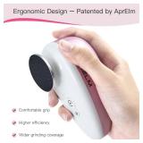 AprElm Rechargeable Electric Foot Callus Remover with 3-Sizes 120Pcs Sandpapers, Professional 1000RPM Electric Foot File with Organizer, Pedicure Tools Gifts for Women Men (E5 Pink-White)
