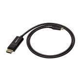 Amazon Basics Bi-Directional USB-C to DisplayPort Cable, 3 ft, Black