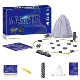Magnetic Chess Game, Magnetic Chess Game with Stones, Magnet Game with String, 2 Player Party Travel Fun Games Table Top Magnet Strategy Game (A)