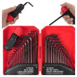 LOZAGU 35-Piece Allen Wrench Sets Metric and Standard Hex Key Set, Allen Key Set, MM(0.7mm-10mm) SAE(0.028\"-3/8), Chrome Vanadium Steel