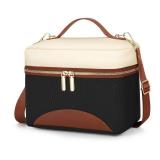 WOOMADA Insulated Lunch Bag For Women - Leakproof Adult Lunch Box With Adjustable Strap, Ideal For Office, Picnic, Hiking, Beach - Stylish Cooler Tote Bag