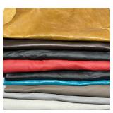 3 lbs Genuine Leather Scraps â Large Pieces (Avg 8\"x10\" to 12\"x18\") â Full & Top Grain Upholstery Remnants â Assorted Earth Tones for Crafts, Repairs, Wallets, & DIY â Soft & F