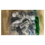 HyDren 40 Pcs Mini Christmas Tree Ornaments Black White Snowman Christmas Decoration 1.2 Inch Mini Hanging Xmas Ball Ornaments for Xmas Holiday Wedding Decorations